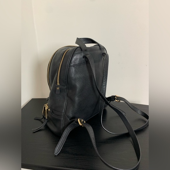 Michael Kors Black Leather Backpack Purse - Picture 5 of 10